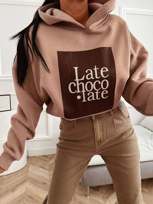 Bluza z kapturem Chocolate – Beżowa