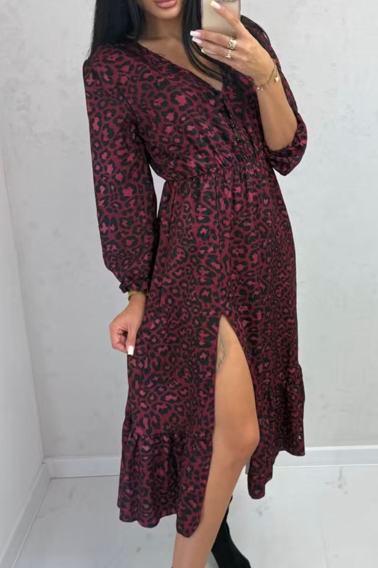Sukienka midi Panthera Burgundy